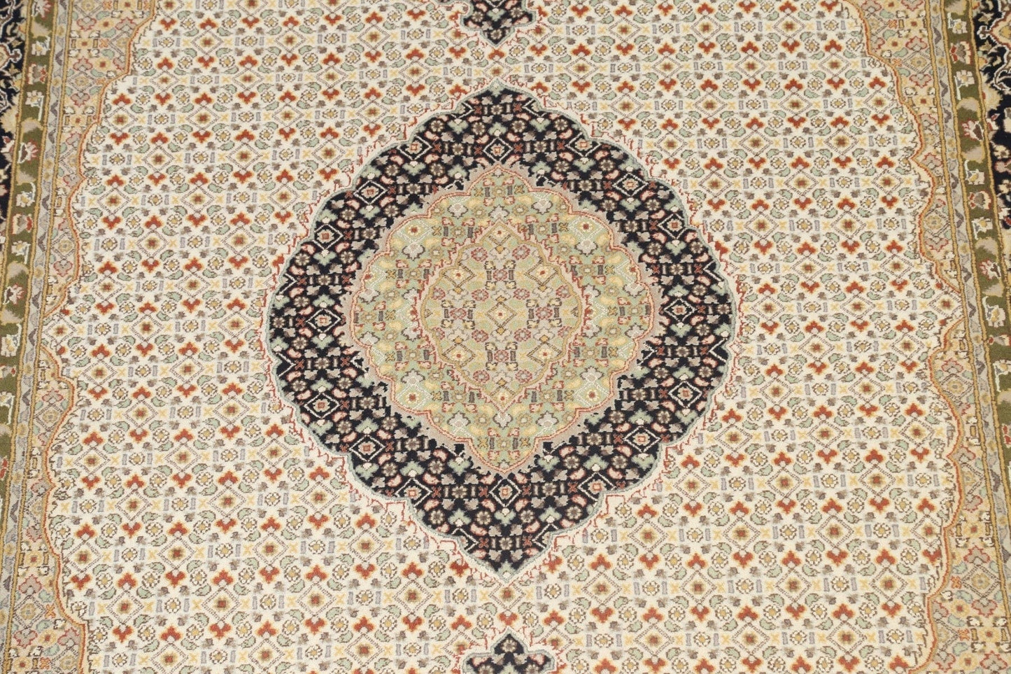 100% Vegetable Dye Tabriz Mahi Oriental Area Rug 6x9