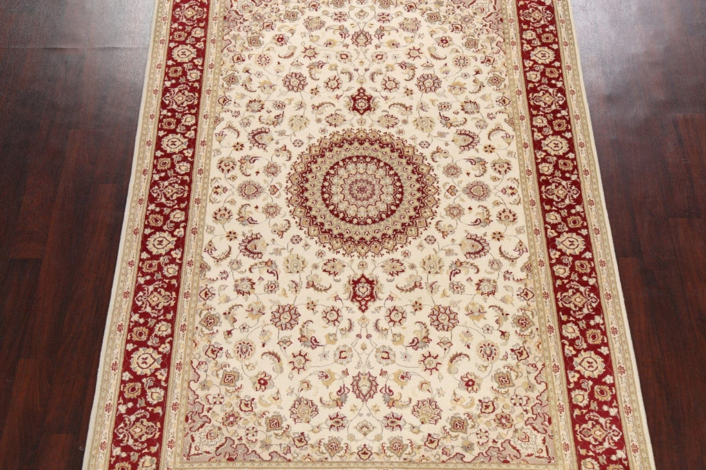 100% Vegetable Dye Floral Tabriz Oriental Area Rug 6x9