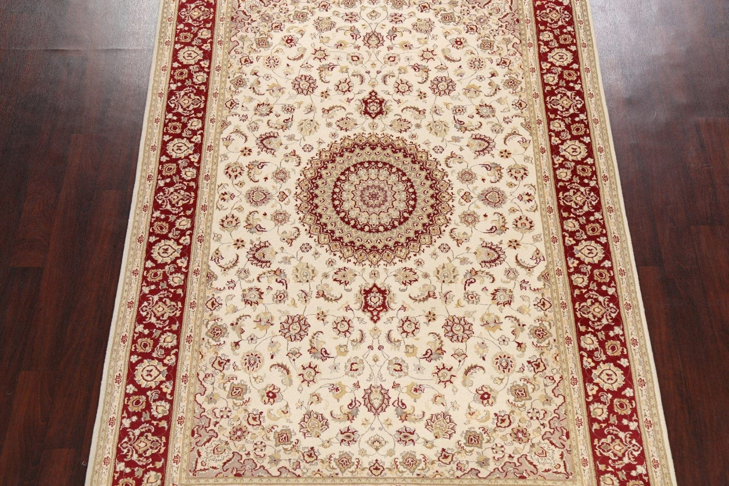 100% Vegetable Dye Floral Tabriz Oriental Area Rug 6x9