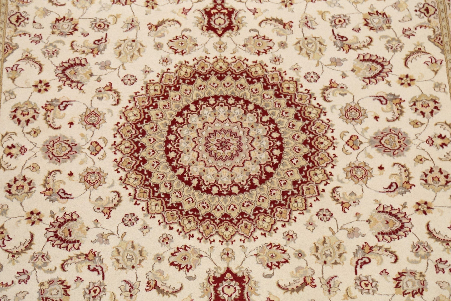 100% Vegetable Dye Floral Tabriz Oriental Area Rug 6x9