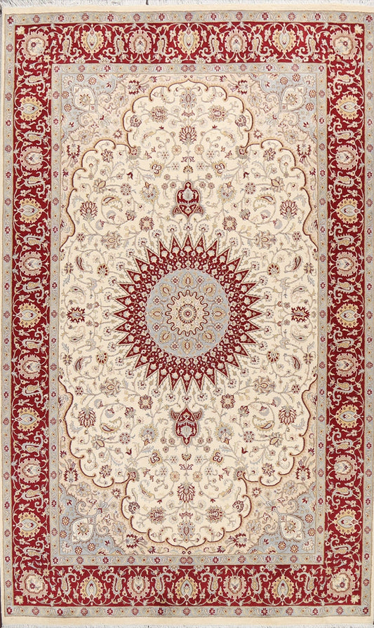 100% Vegetable Dye Tabriz Oriental Area Rug 6x9