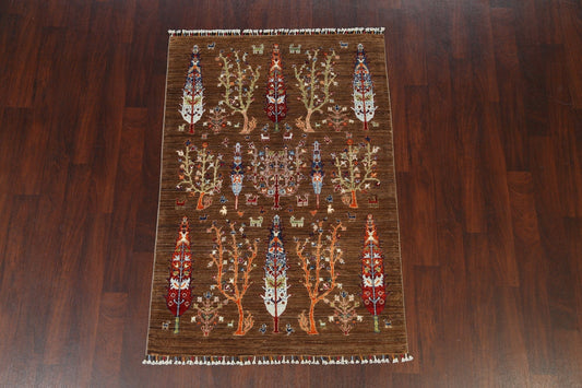 Floral Kazak Oriental Area Rug 4x6