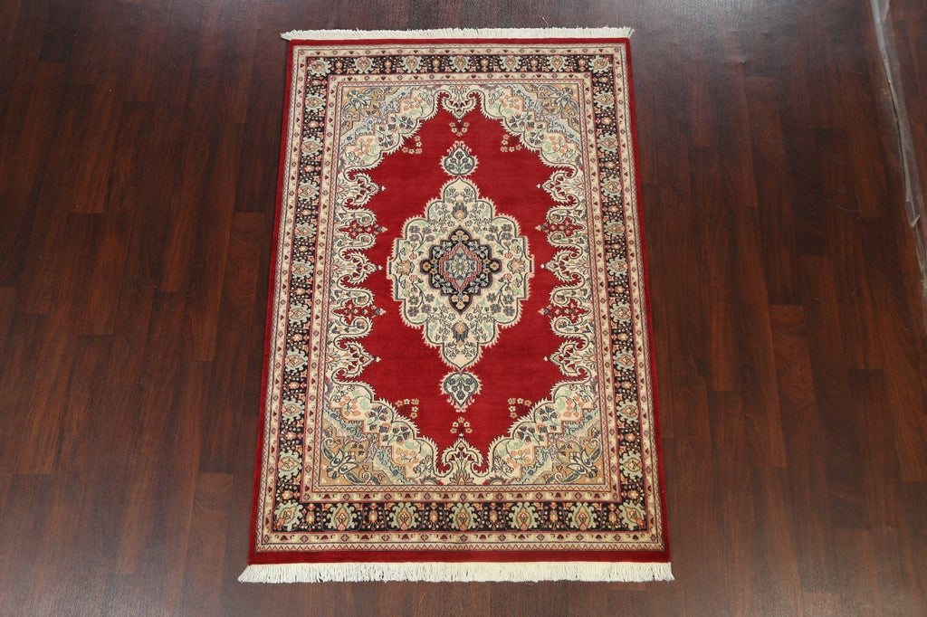 Vegetable Dye Geometric Tabriz Oriental Area Rug 5x7