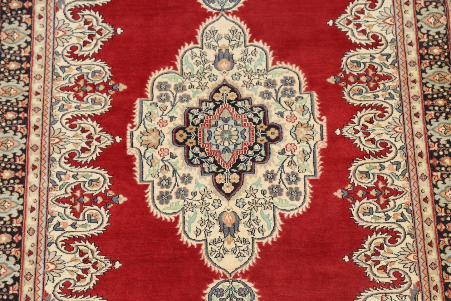 Vegetable Dye Geometric Tabriz Oriental Area Rug 5x7