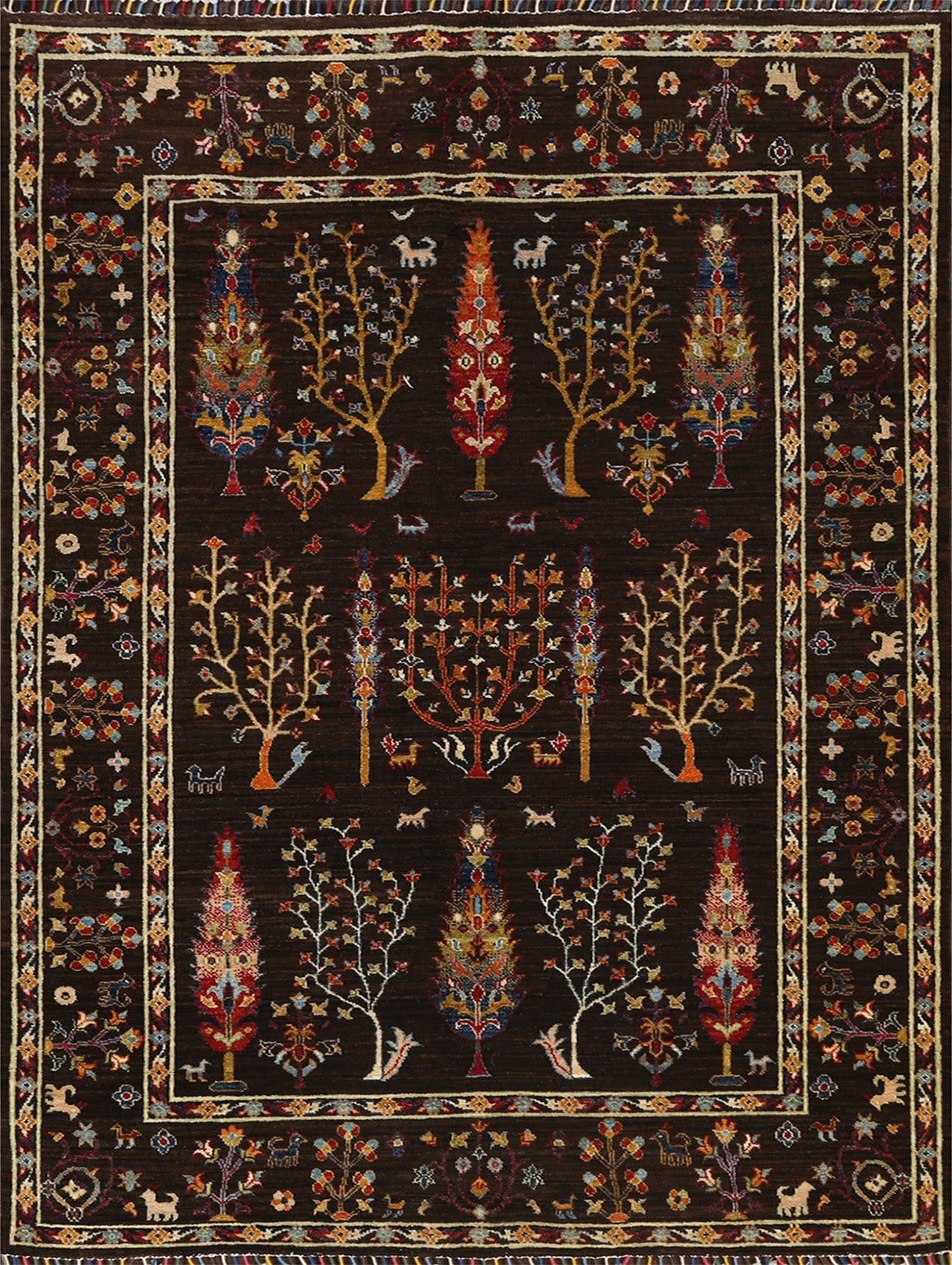 Pictorial Kazak Oriental Area Rug 5x6