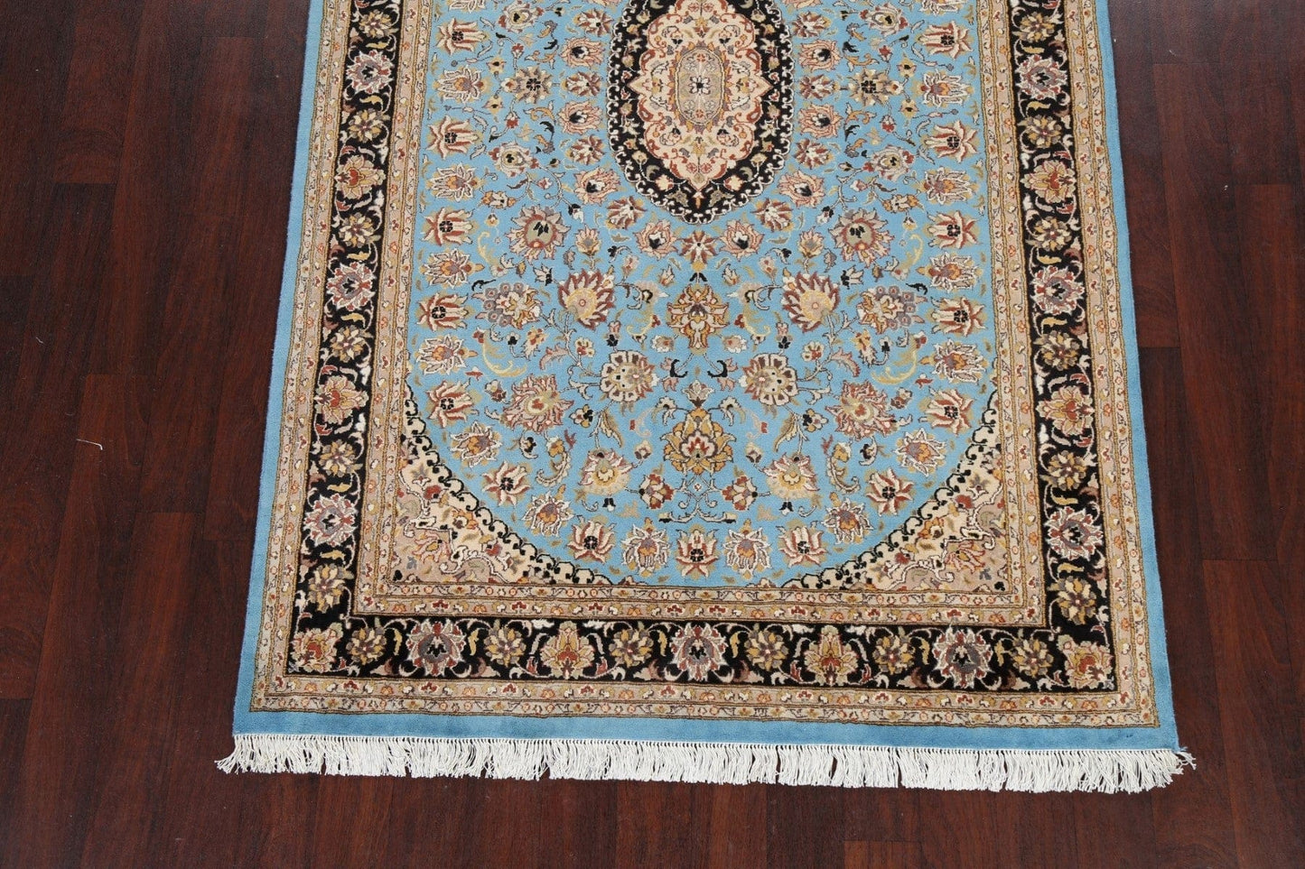 Vegetable Dye Floral Tabriz Oriental Area Rug 5x8