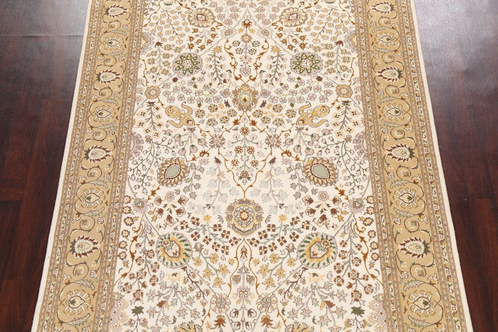 Vegetable Dye Floral Tabriz Oriental Area Rug 6x9