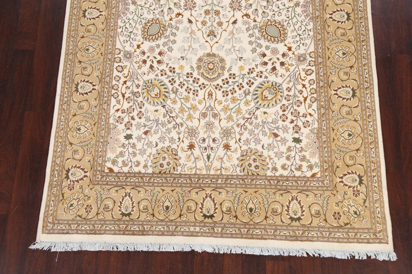 Vegetable Dye Floral Tabriz Oriental Area Rug 6x9