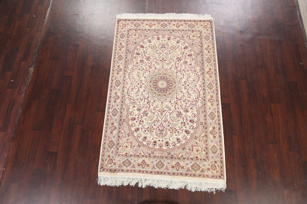 100% Vegetable Dye Floral Tabriz Oriental Area Rug 5x7