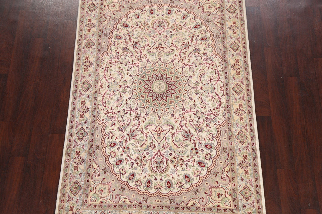 100% Vegetable Dye Floral Tabriz Oriental Area Rug 5x7