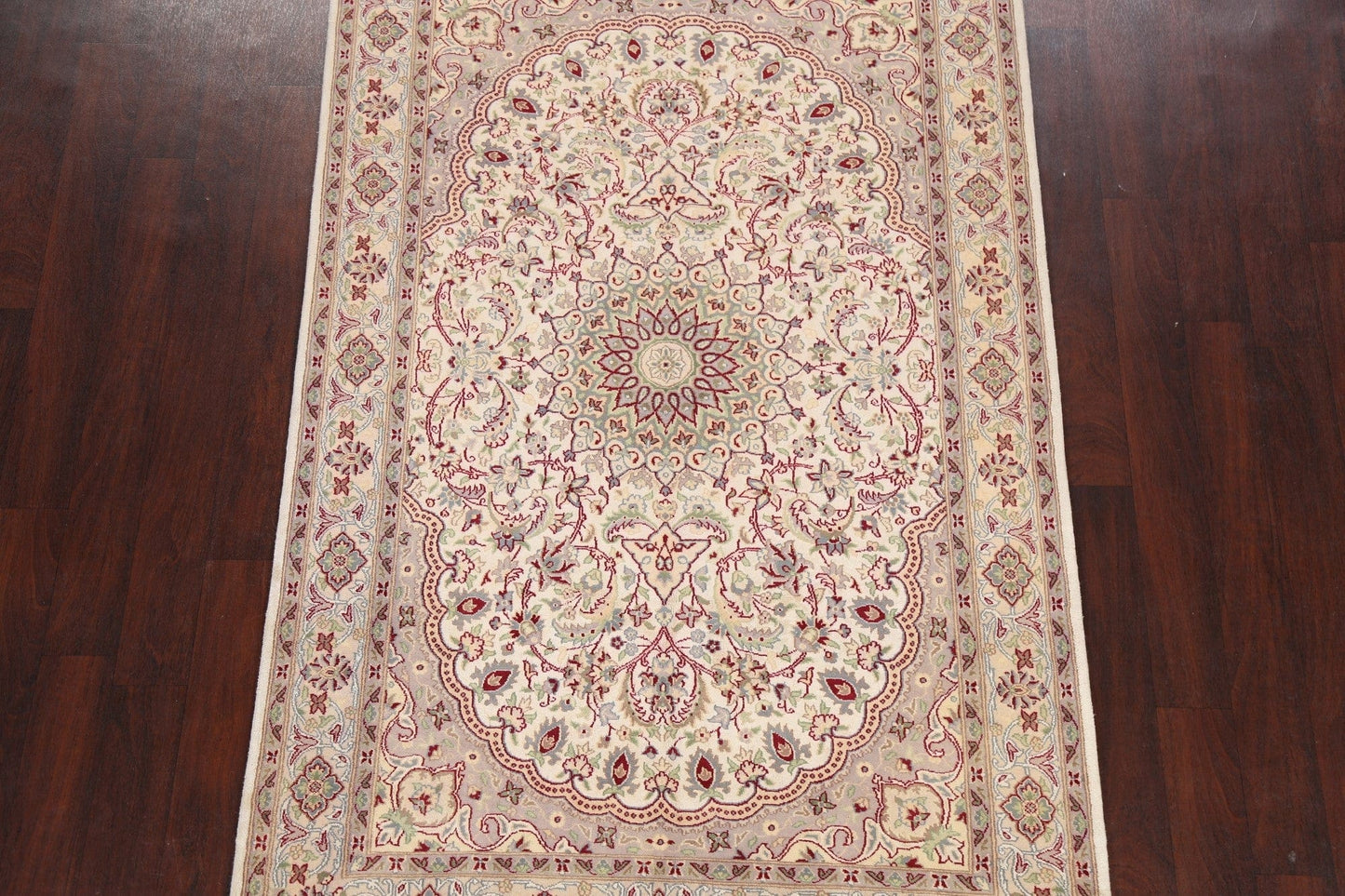 100% Vegetable Dye Floral Tabriz Oriental Area Rug 5x7