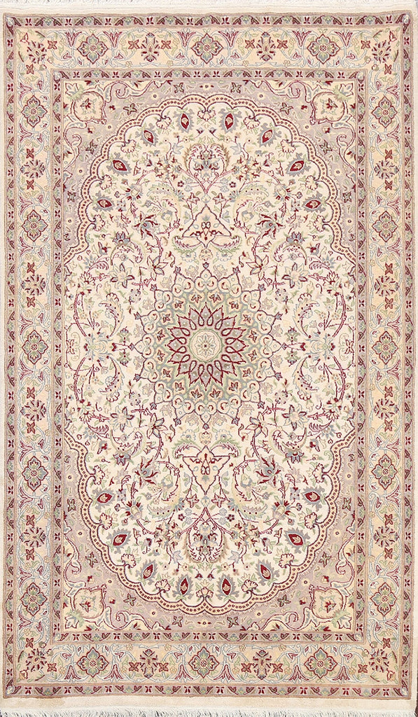 100% Vegetable Dye Floral Tabriz Oriental Area Rug 5x7