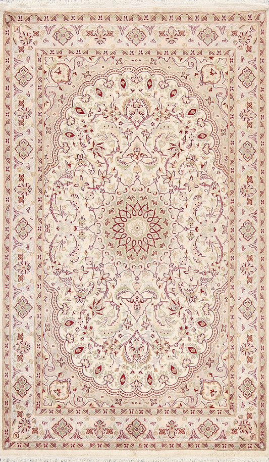 100% Vegetable Dye Tabriz Oriental Area Rug 5x7