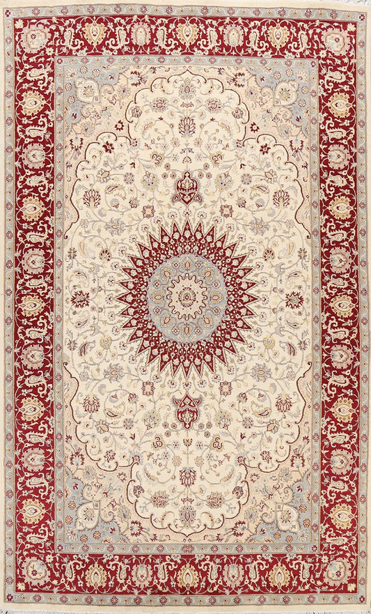 100% Vegetable Dye Tabriz Oriental Area Rug 6x9