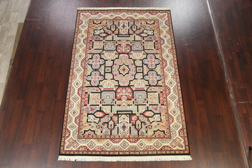 100% Vegetable Dye Isfahan Oriental Area Rug 6x9