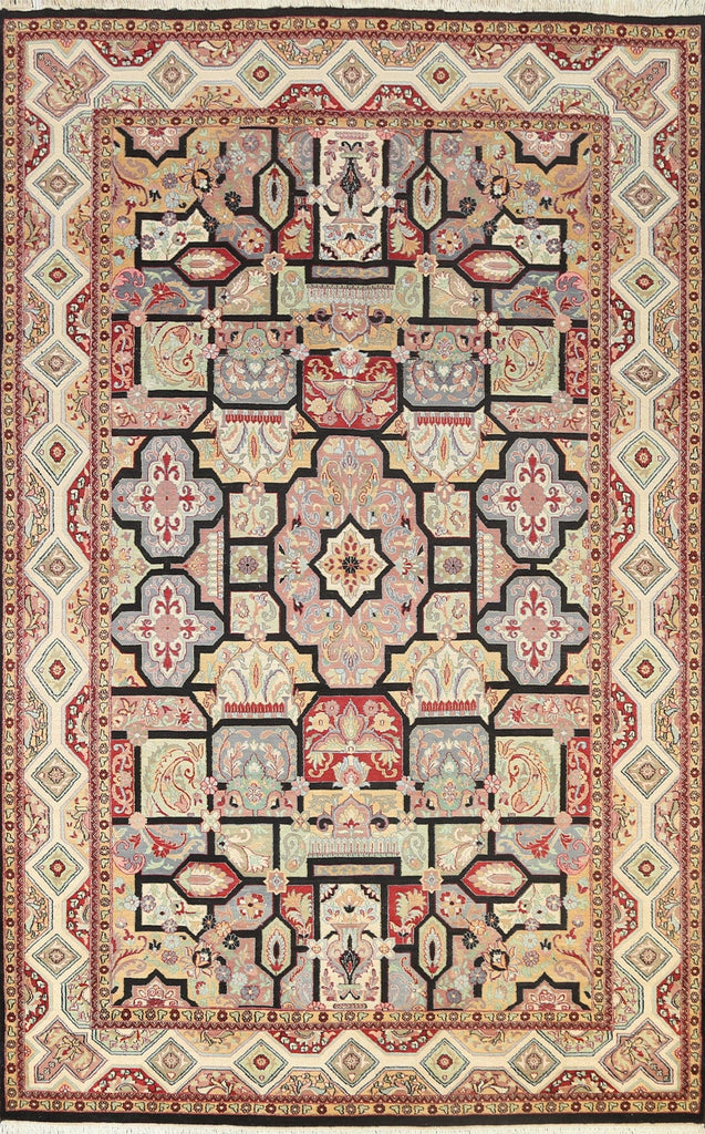 100% Vegetable Dye Isfahan Oriental Area Rug 6x9