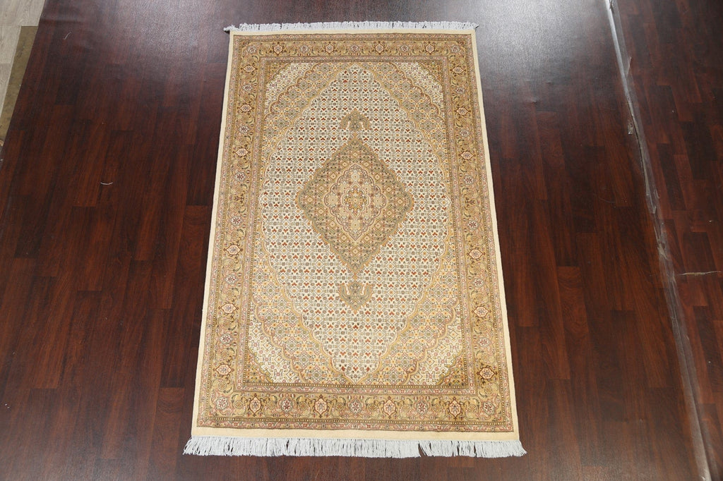 100% Vegetable Dye Tabriz Mahi Oriental Area Rug 5x8