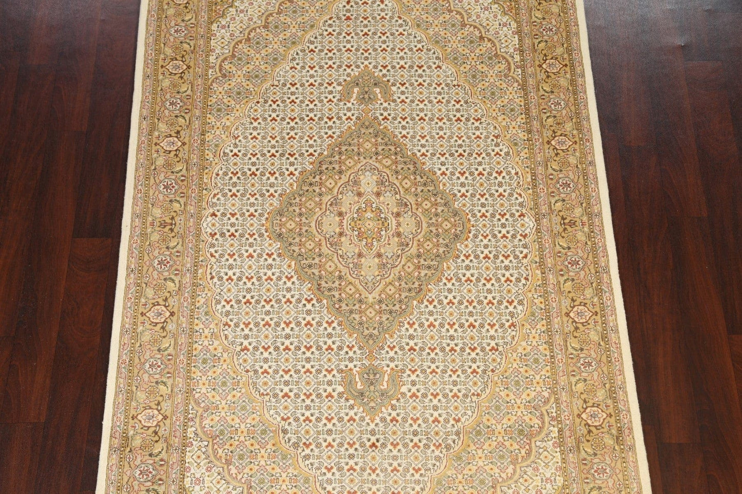 100% Vegetable Dye Tabriz Mahi Oriental Area Rug 5x8