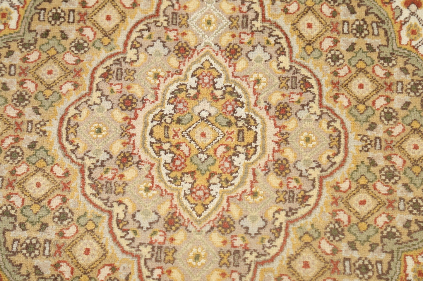 100% Vegetable Dye Tabriz Mahi Oriental Area Rug 5x8