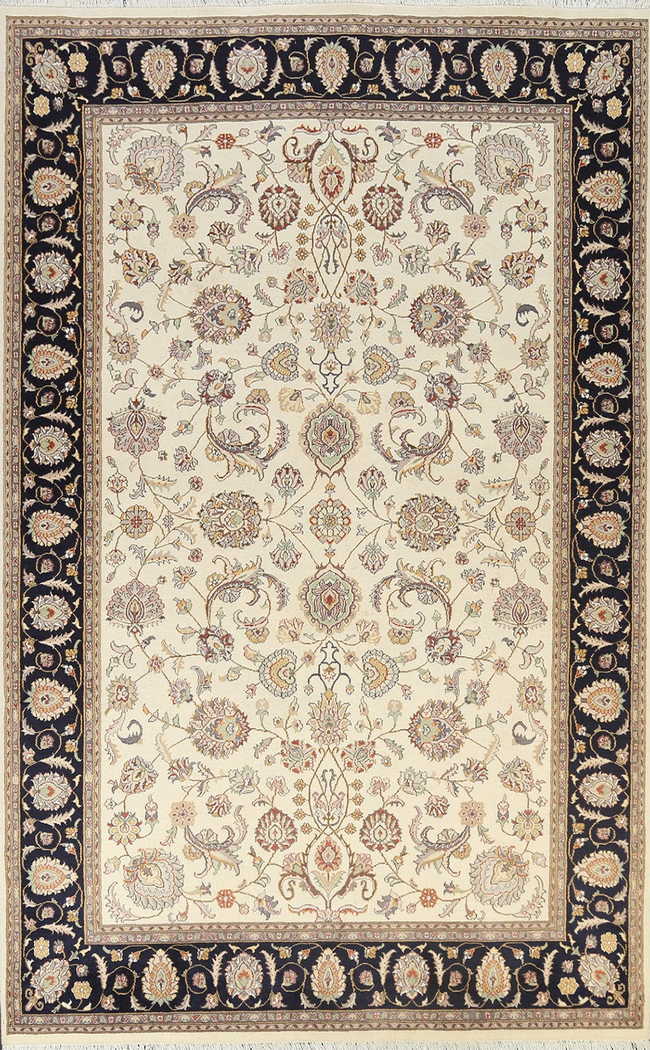 100% Vegetable Dye Tabriz Oriental Area Rug 6x9