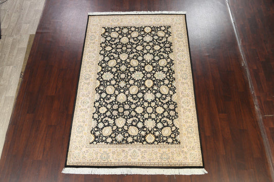 100% Vegetable Dye Floral Tabriz Oriental Area Rug 7x9