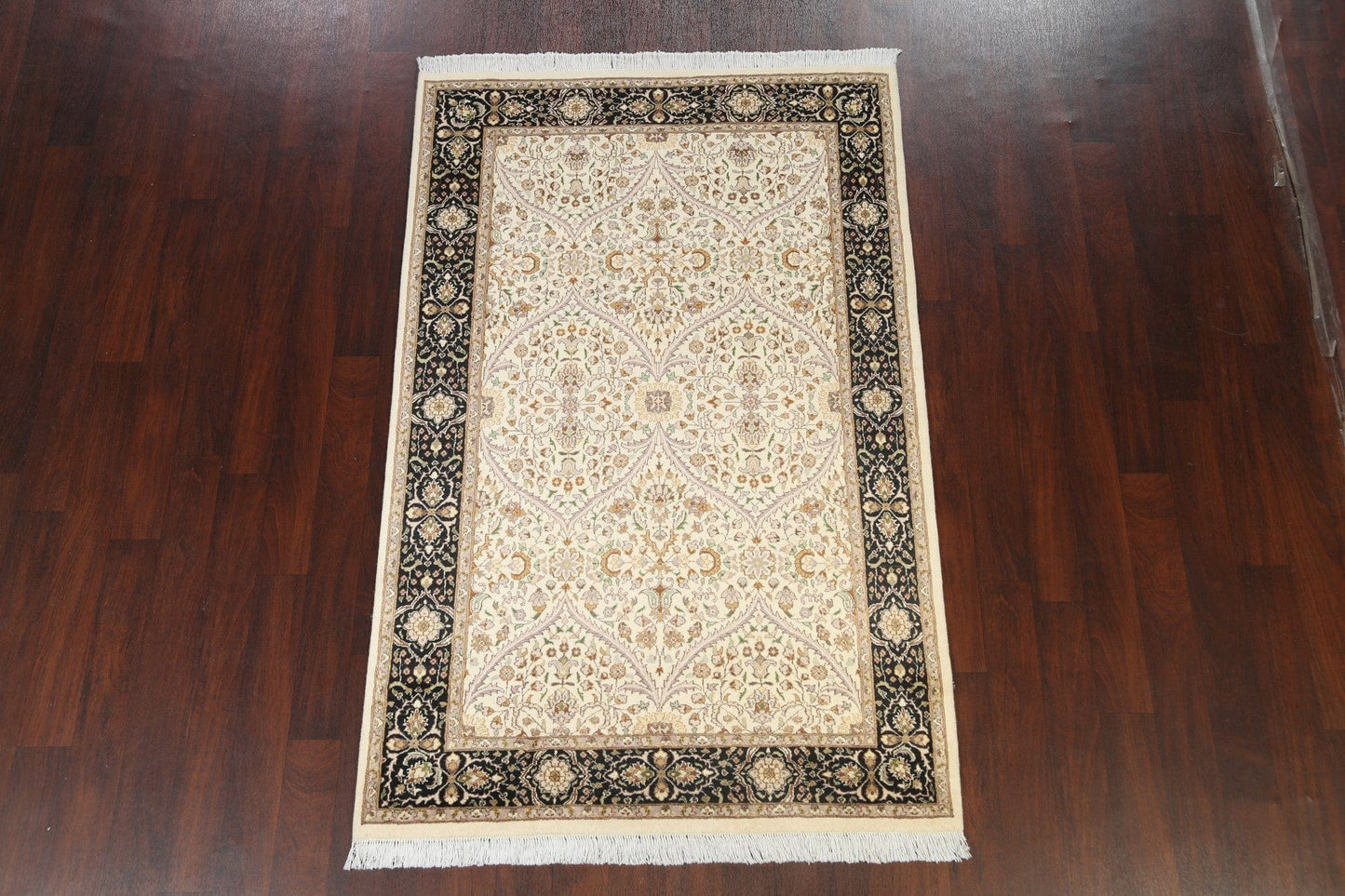 100% Vegetable Dye Floral Tabriz Oriental Area Rug 5x7