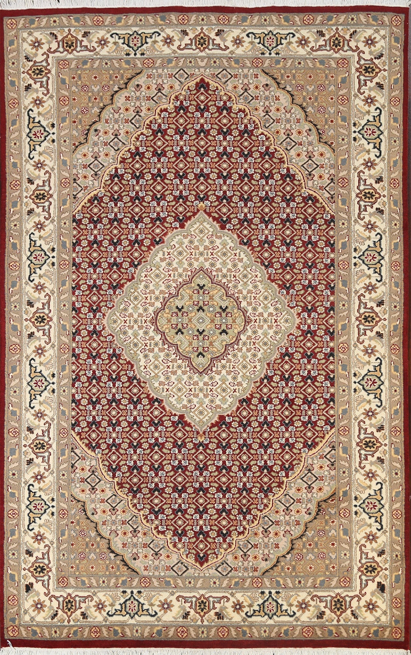 Traditional Tabriz Mahi Oriental Area Rug 5x7