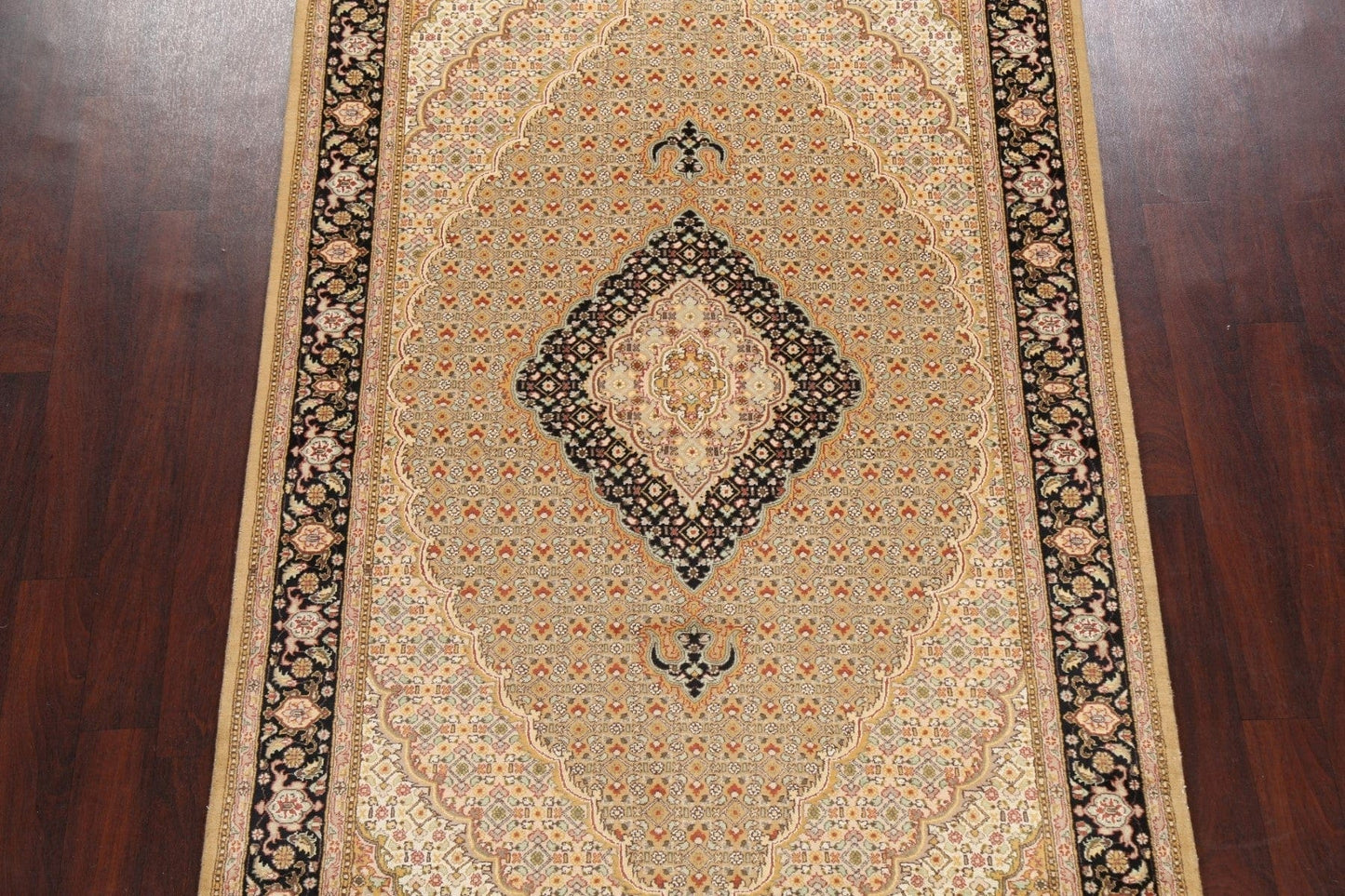 100% Vegetable Dye Tabriz Mahi Oriental Area Rug 5x8