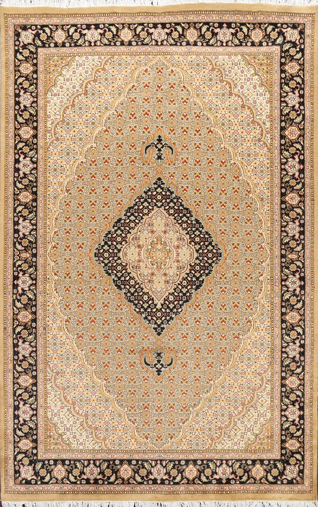 100% Vegetable Dye Tabriz Mahi Oriental Area Rug 5x8