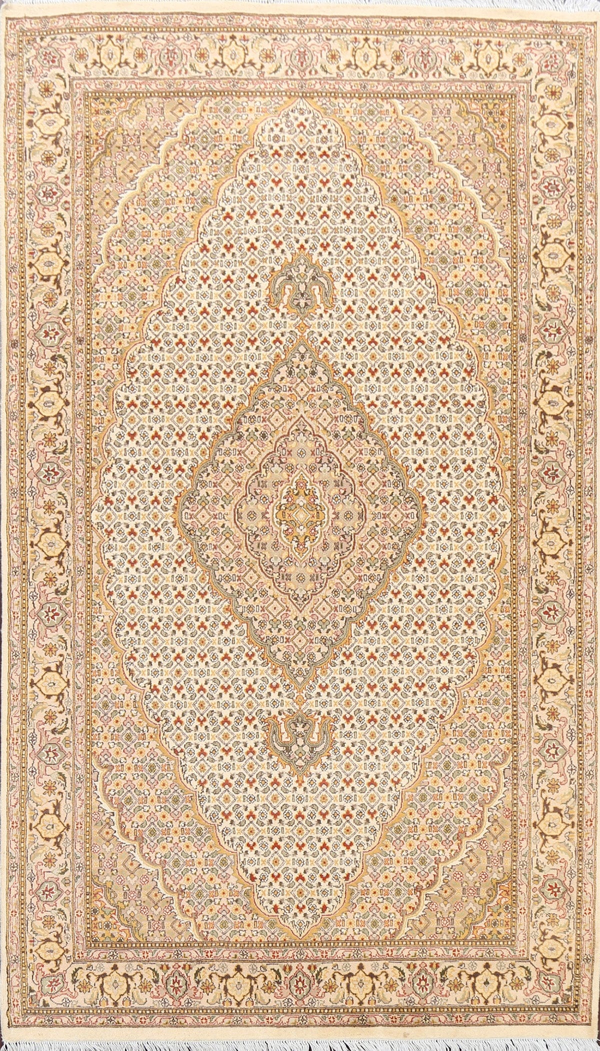 100% Vegetable Dye Tabriz Mahi Oriental Area Rug 5x9