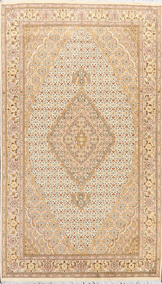 100% Vegetable Dye Tabriz Mahi Oriental Area Rug 5x9