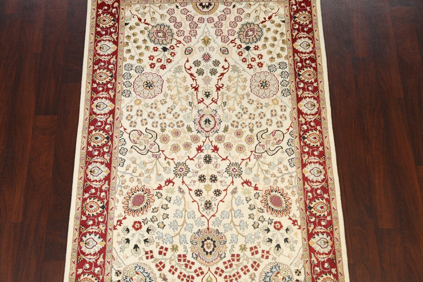 100% Vegetable Dye Floral Tabriz Oriental Area Rug 5x7