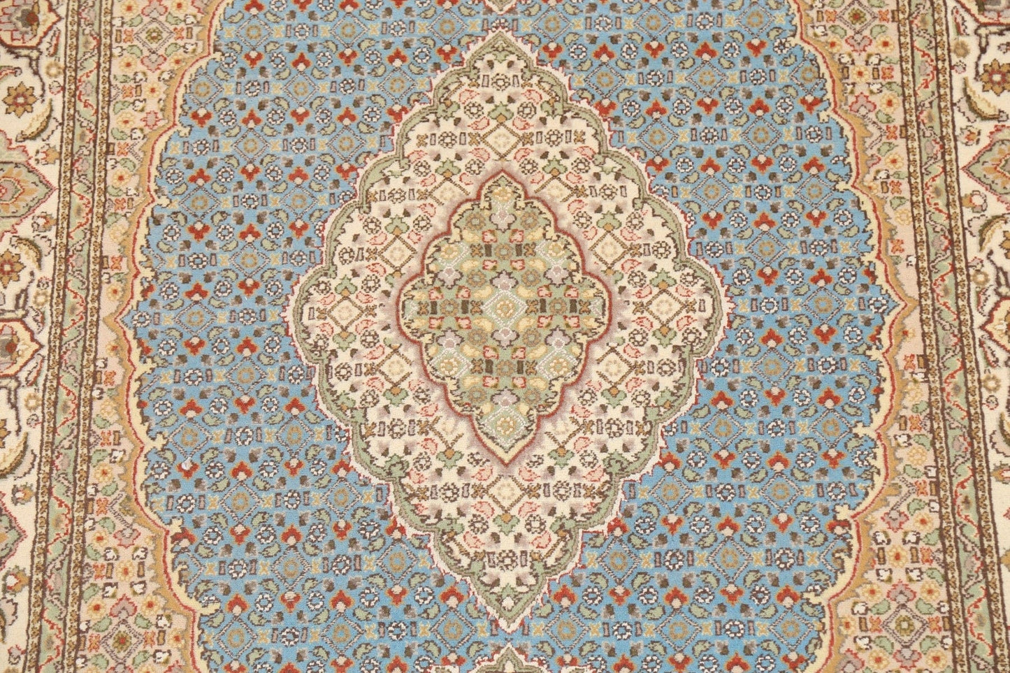 100% Vegetable Dye Tabriz Mahi Oriental Area Rug 5x7