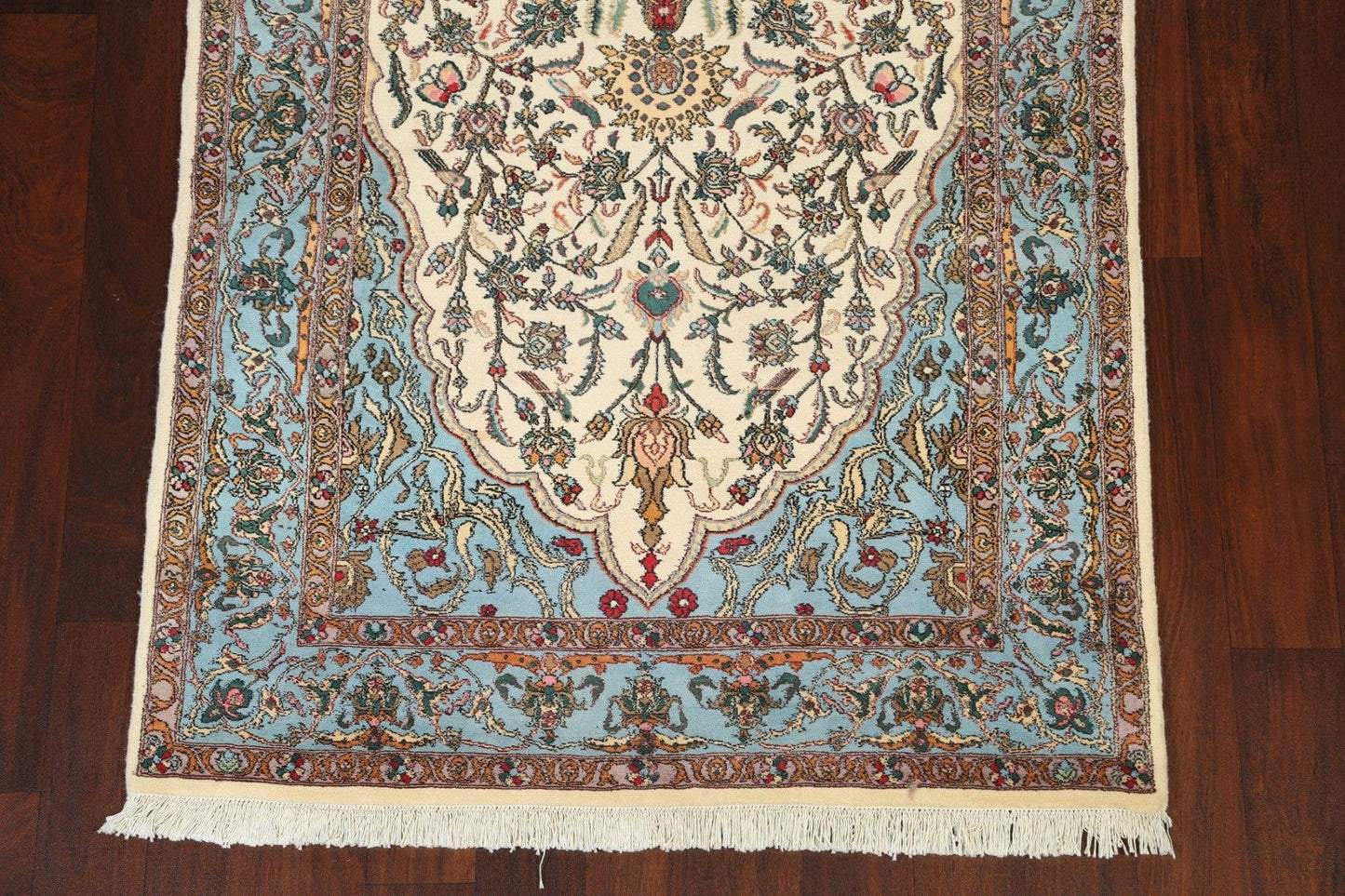 100% Vegetable Dye Floral Tabriz Oriental Area Rug 4x6