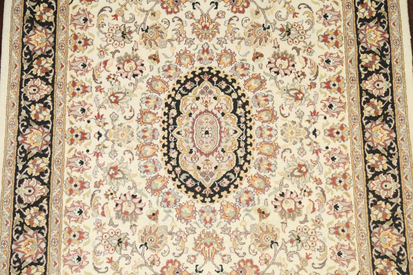 100% Vegetable Dye Floral Tabriz Oriental Area Rug 4x6