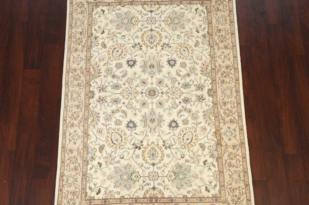 100% Vegetable Dye Floral Tabriz Oriental Area Rug 4x6