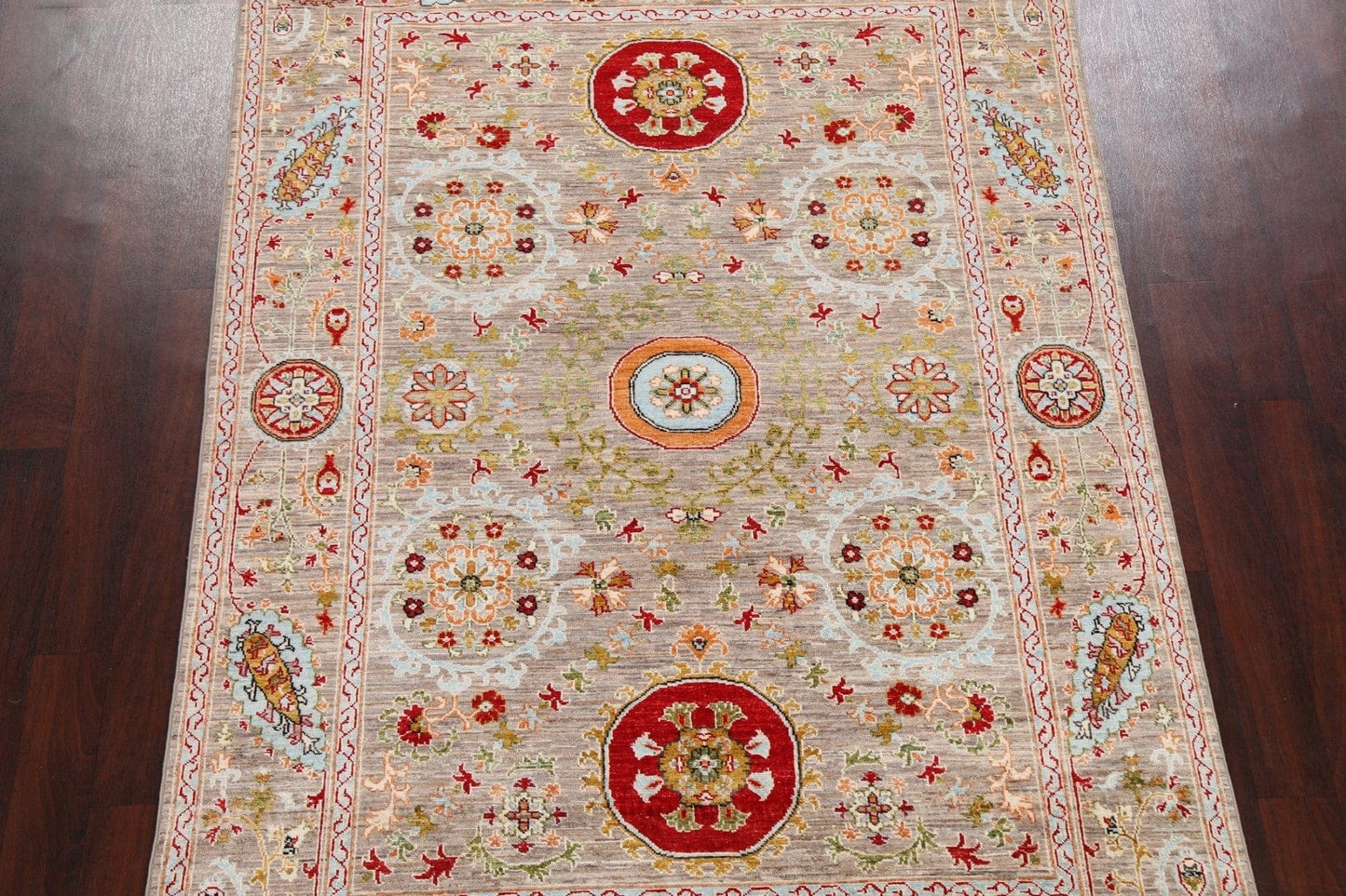 100% Vegetable Dye Kazak Oriental Area Rug 6x8