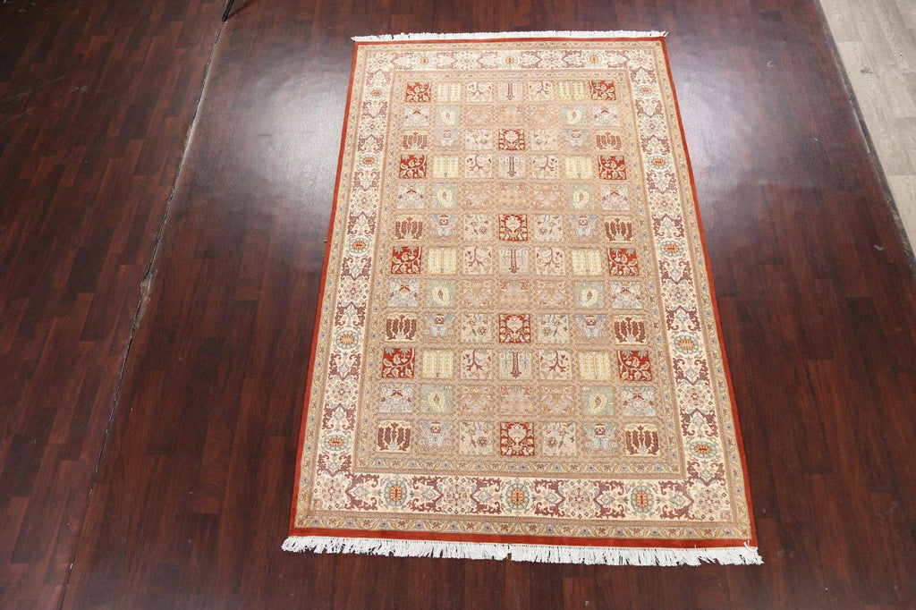 Vegetable Dye Garden Design Tabriz Oriental Area Rug 6x9