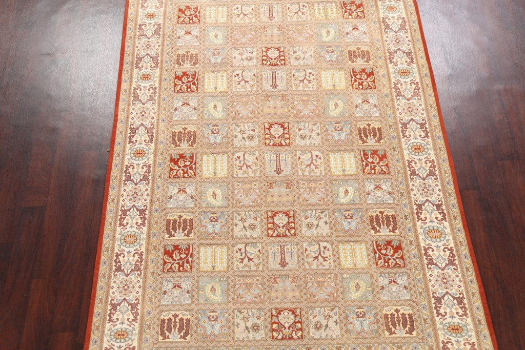 Vegetable Dye Garden Design Tabriz Oriental Area Rug 6x9