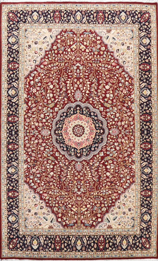 100% Vegetable Dye Tabriz Oriental Area Rug 6x9