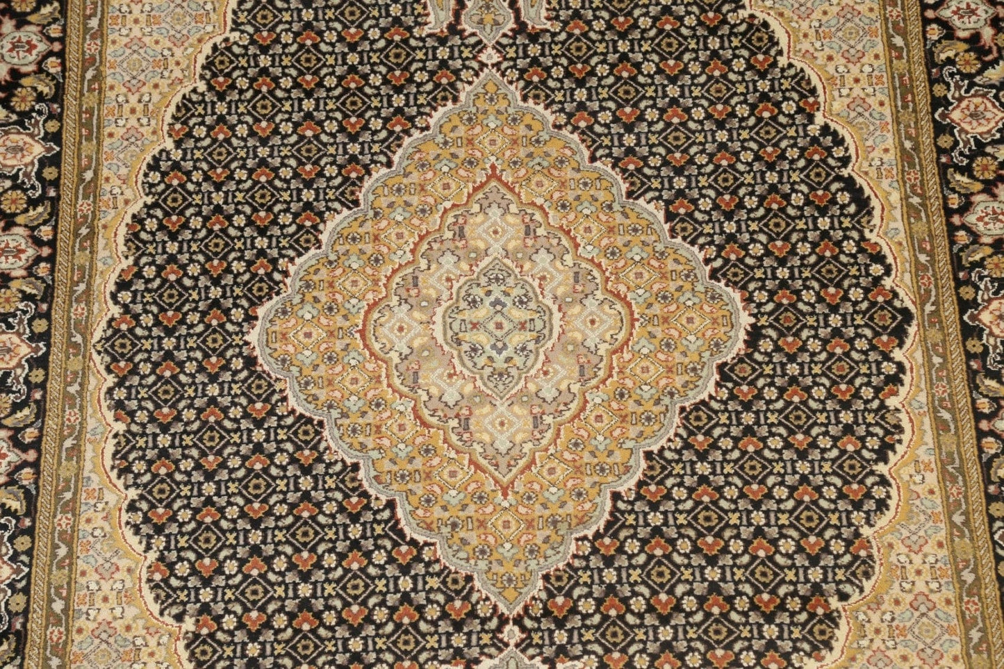 100% Vegetable Dye Tabriz Mahi Oriental Area Rug 5x8