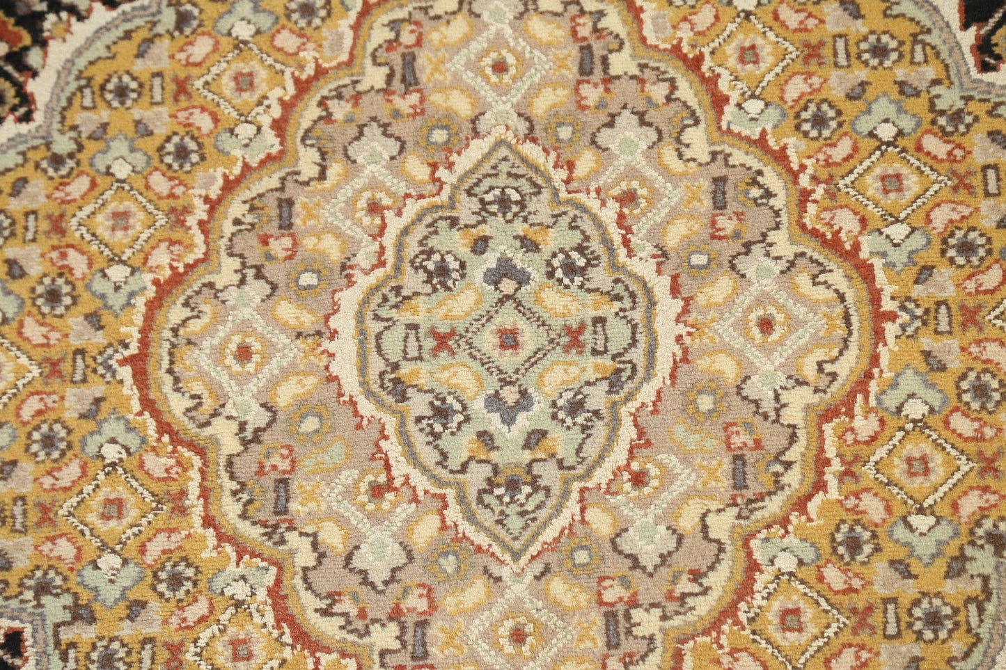 100% Vegetable Dye Tabriz Mahi Oriental Area Rug 5x8