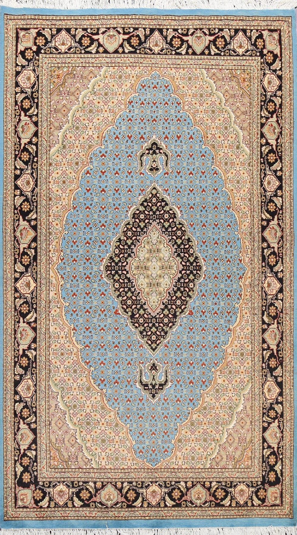 100% Vegetable Dye Tabriz Mahi Oriental Area Rug 5x7