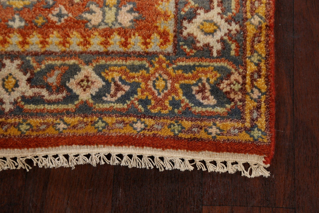 Geometric Indo Heriz Serapi Oriental Runner Rug 3x8