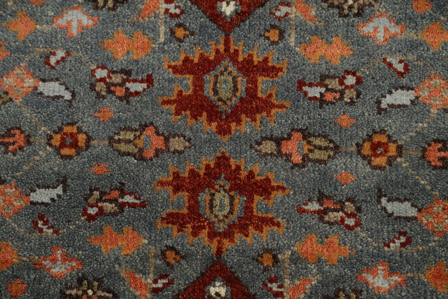 Geometric Indo Heriz Serapi Oriental Runner Rug 3x10