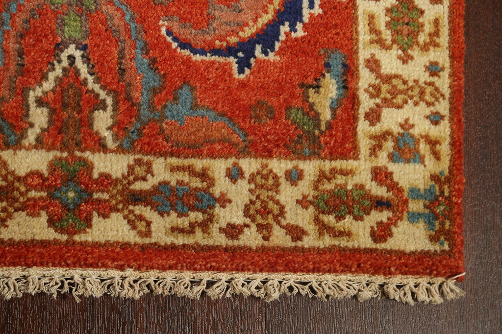 Floral Indo Heriz Serapi Oriental Runner Rug 3x8