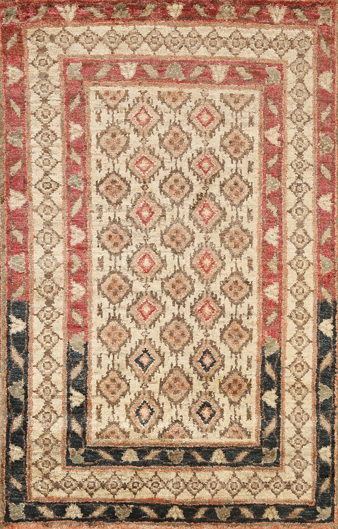 Geometric Contemporary Oriental Area Rug 6x8