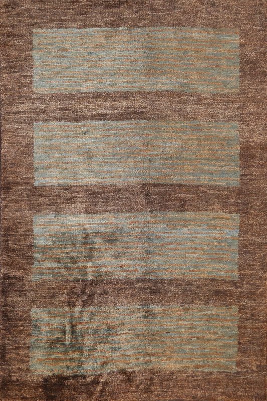 Striped Contemporary Oriental Area Rug 5x7