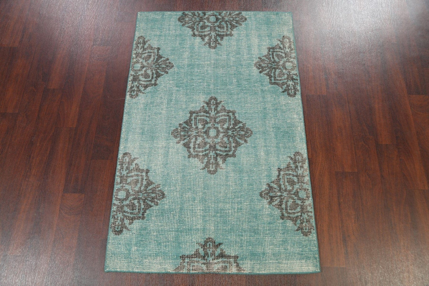 Geometric Vintage Style Distressed Area Rug 4x6