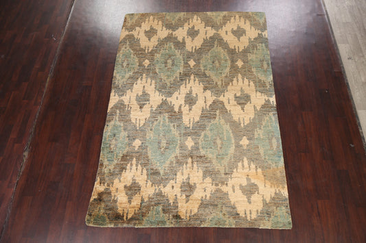 Contemporary Abstract Oriental Area Rug 6x9